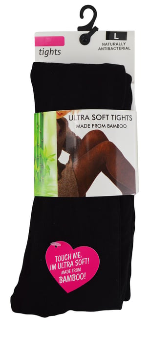 2 Pack Mallas de Bambú para Mujer en Negro | Mallas opacas lisas super suaves para mujer - Negro - Image 2