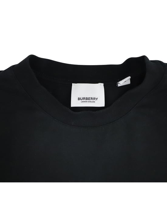 Burberry TB Logo T-Shirt in Black Cotton - Image 3