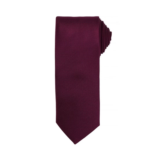 Premier Mens Micro Waffle Formal Work Tie (Aubergine) - Image 1