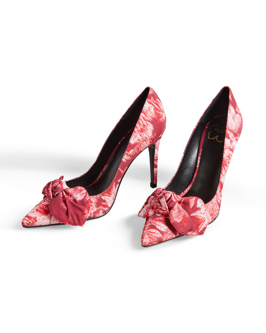 Ted Baker Ryama Tacón 100Mm Tapestry Glitch Bow, Rojo - Image 3