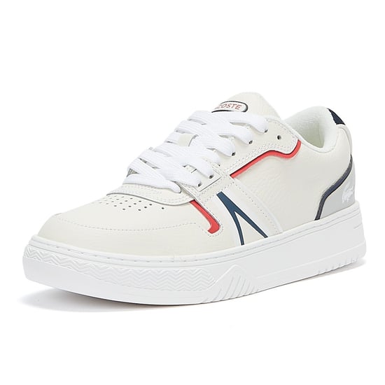 Lacoste L001 0321 1 men's sneaker in white/navy/red - Image 3