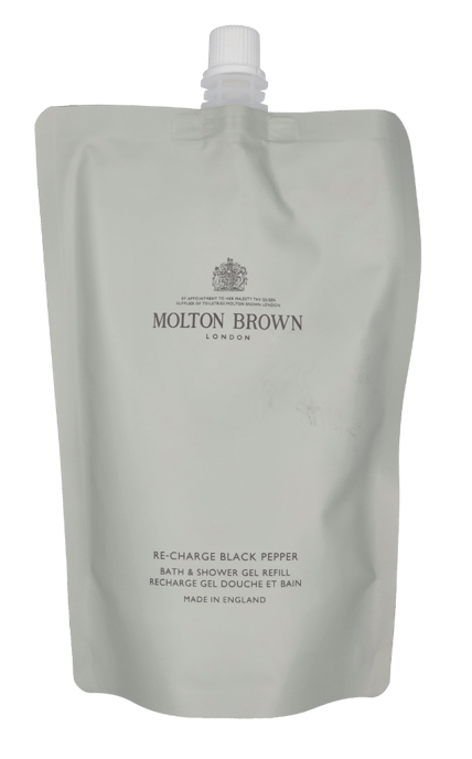 M.Brown Re-Charge Black Pepper Bath & Shower Gel - Refill 400 ml - Image 1