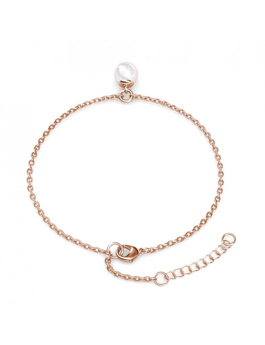 Pulsera de Perlas de Cristal - Oro Rosa y Cristal - Image 4