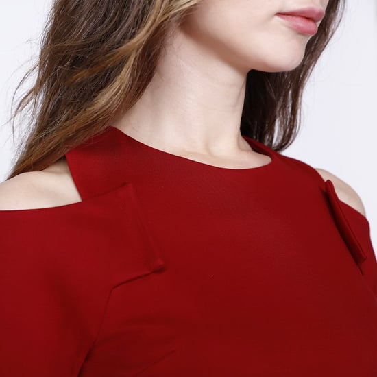 Off-shoulders crop top in jersey