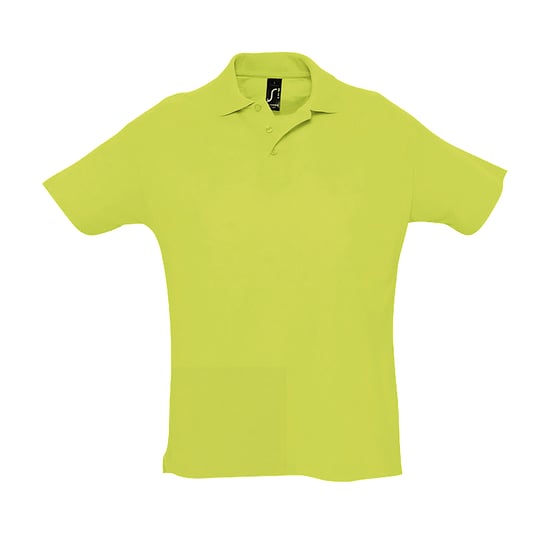 SOLS Mens Summer II Pique Short Sleeve Polo Shirt (Apple Green) - Image 1