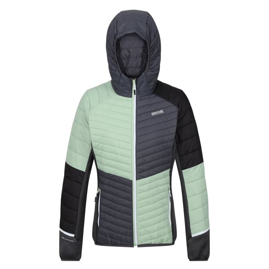 Regatta Womens/Ladies Trutton II Baffled Hooded Jacket (Quiet Green/Seal Grey) - Image 1