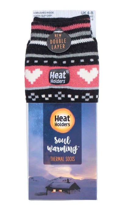 Calcetines térmicos antideslizantes de invierno Fairisle para mujer - Image 2