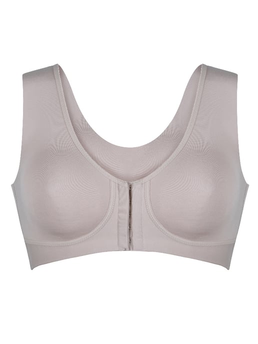 Wellness Front Fastening Soft Cup Bra - Beige