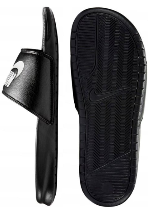 Chanclas Nike Benassi Slip On en Negro/Blanco - Image 2