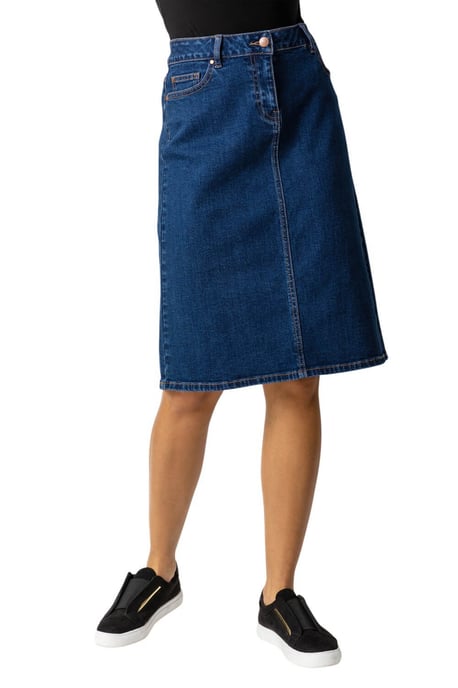 Cotton Denim Stretch Skirt