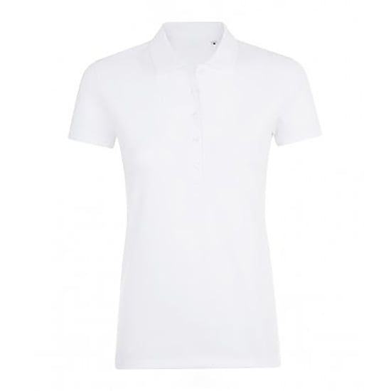 SOLS Womens/Ladies Phoenix Short Sleeve Pique Polo Shirt (White) - Image 1