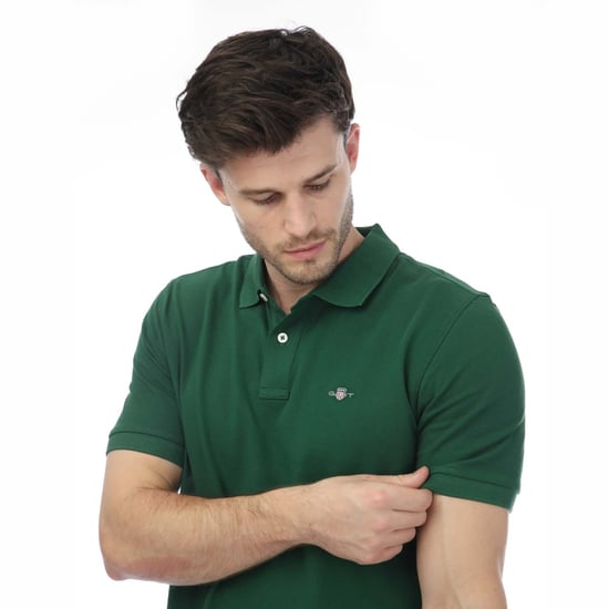 Men's Gant Regular Emb Archive Shield Polo in Green