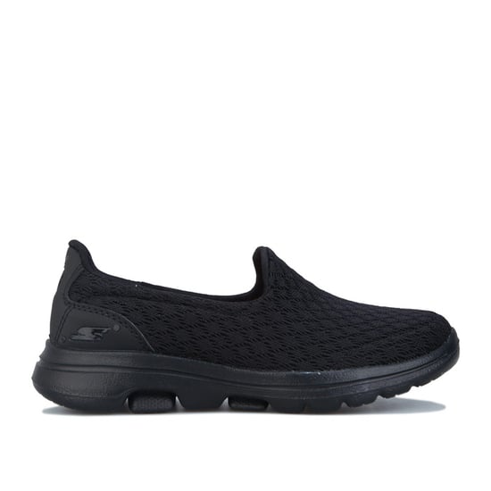 Girl's Skechers Children Go Walk 5 Slip On Trainers in Black - Image 1