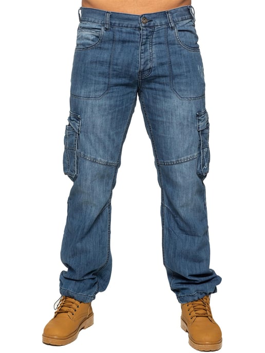 Enzo | Vaqueros de combate para hombre - Azul - Image 2