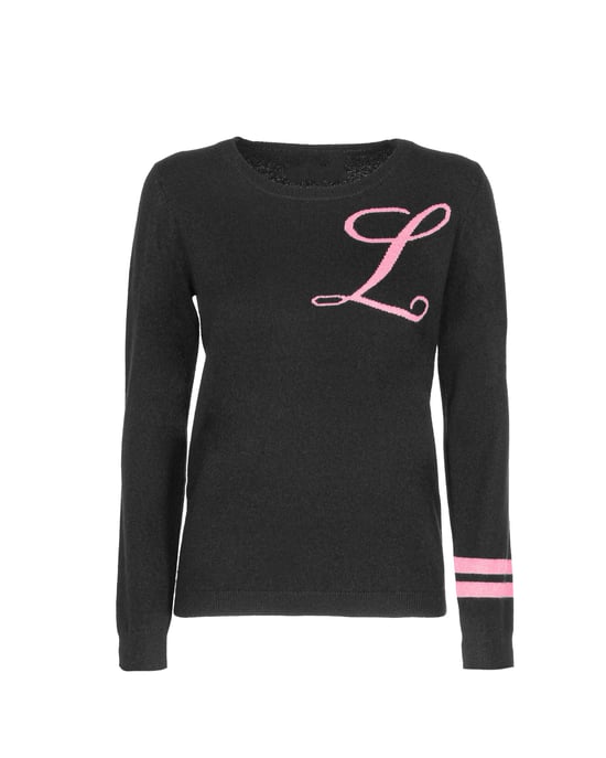 Crown Of Edinburgh Cashmere Crew Neck Sweater Stockbridge Black L