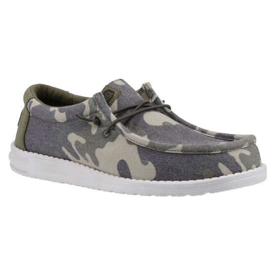 HEYDUDE Wally Washed Camo Polyester Men's Camo Boat Shoes - Image 6