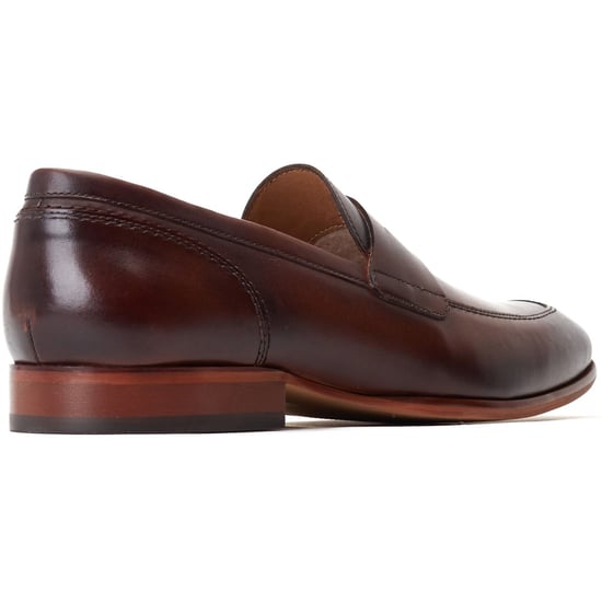 Base London Bruno Leather Men's Burnt Brown Loafers - Image 2