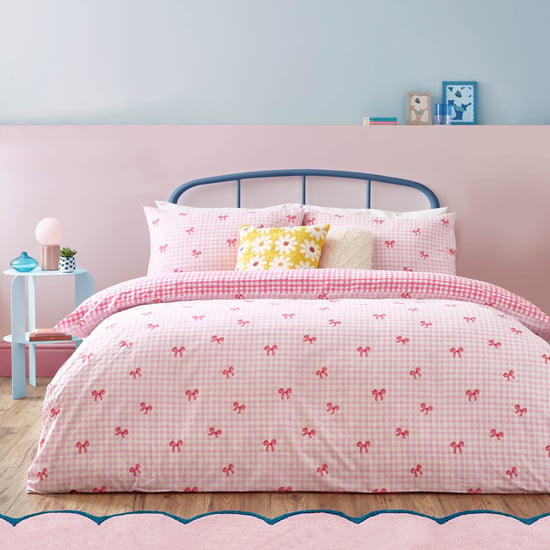 Juego de funda nórdica con estampado de lazo a cuadros Heya Home - Image 1
