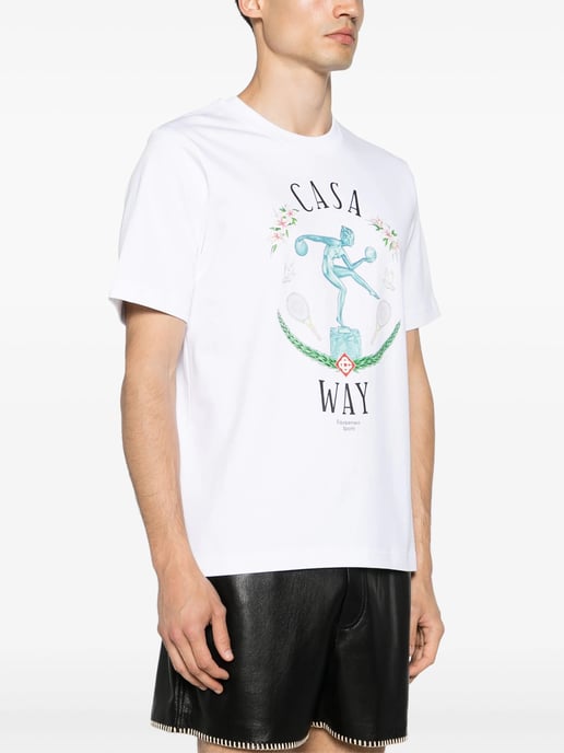 Camiseta estampada Casablanca Statue En Marbe en blanco - Image 3