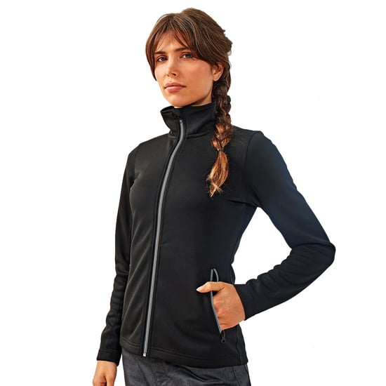 Premier Womens/Ladies Dyed Sweat Jacket (Black)