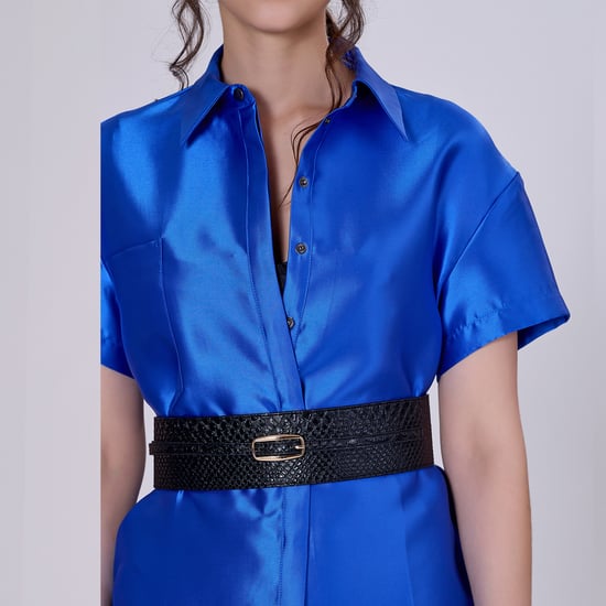 Short sleeve shirt in taffeta - Image 5