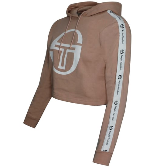 Sergio Tacchini Goran Hoodie Womens Cropped Sweatshirt Pink Jumper 38072 710
