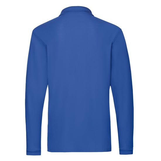 Fruit of the Loom Mens Premium Pique Long-Sleeved Polo Shirt (Royal Blue) - Image 2