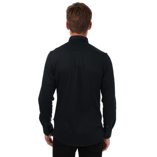 Men's Ted Baker Marros Long Sleeve Jersey Shirt in Navy