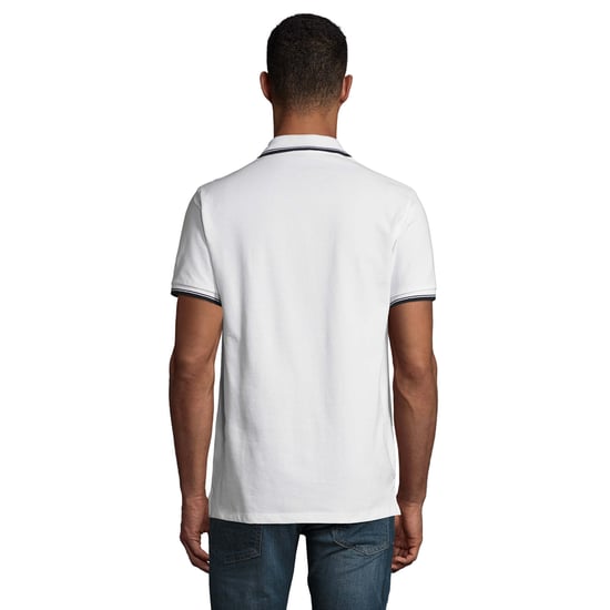 SOLS Mens Practice Contrast Polo Shirt (White) - Image 2