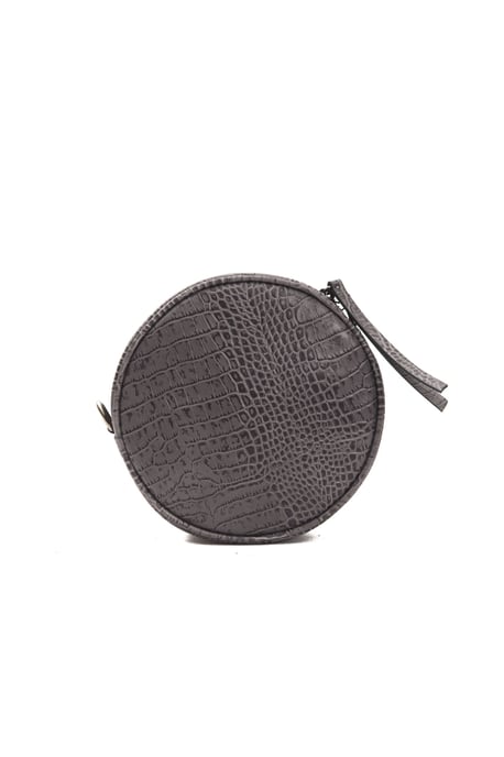 Bolso cruzado para mujer Donatella Pompei en cuero gris - Image 3