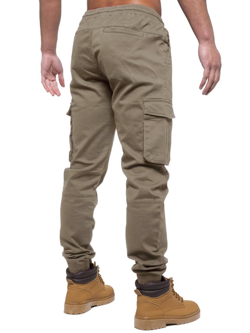 Enzo | Vaqueros Cargo Jogger para Hombre - Beige - Image 4