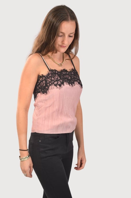 Urban Outfitters Eyelash Lace Trim Cami Top