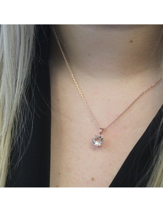 Colgantes Lily - Oro rosa y cristal - Image 2