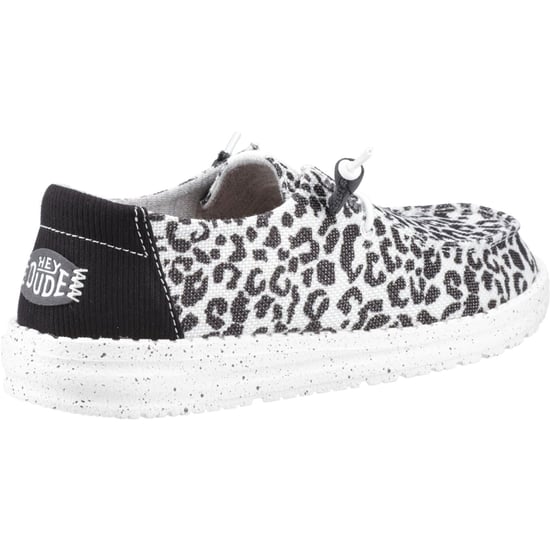 HEYDUDE Wendy Leopard Cotton Blend Women's Black/Grey Loafers - Image 2