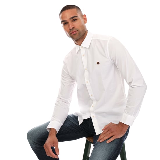 Camisa Poplin Fonik de Ted Baker para hombre en blanco - Image 4