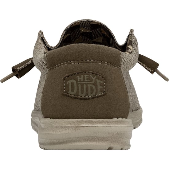 HEYDUDE Wally Sox Faux Suede Men's Beige Boat Shoes - Image 2