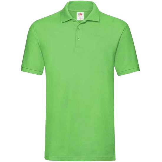 Fruit of the Loom Mens Premium Cotton Pique Polo Shirt (Lime) - Image 1