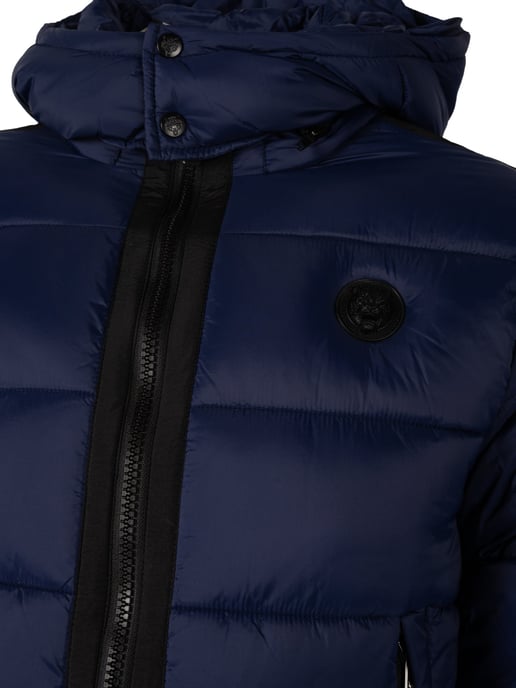 Plein Sport Padded Taped Sleeve Navy Blue Jacket