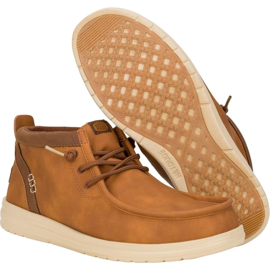 HEYDUDE Wally Mid GripR Classic Polyurethane Men's Cognac/Tan Boots - Image 3