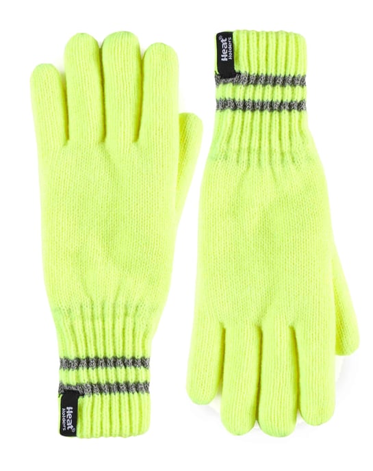 Heat Holders - Guantes de punto térmicos reflectantes de alta visibilidad para hombre - Image 1