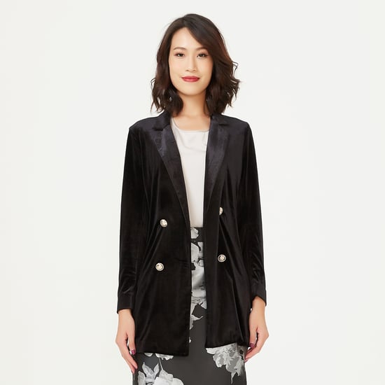 Double buttoning velvet jacket - Image 1