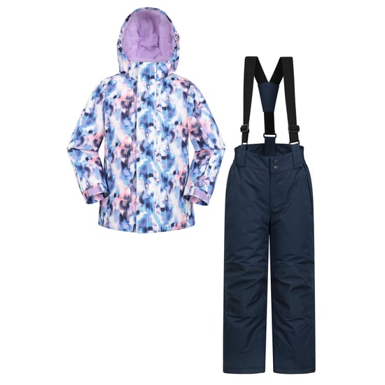 Mountain Warehouse Childrens/Kids Patterned Ski Jacket & Trousers (Purple) - Image 1