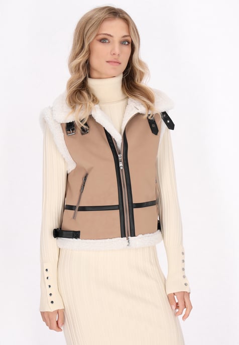Dreimaster Vest women camel - Image 3