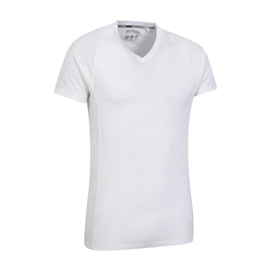 Mountain Warehouse Mens Summit Merino Wool Thermal Top (White) - Image 4