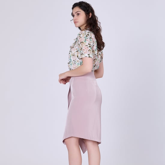 Asymmetric crossed panel skirt - Image 4