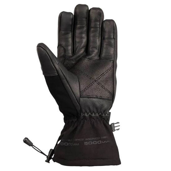 Unisex Adult Edonia DLX Leather Ski Gloves (Black) - Image 2