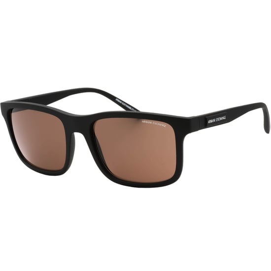 Armani Exchange Brown Lens Black Sunglasses