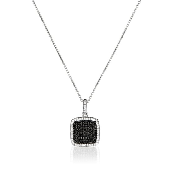 Orphelia Women's 925 Sterling Silver Chain with Pendant - Silver/Black ZH-4879 - Image 1