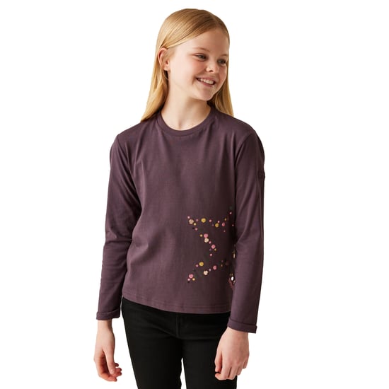 Regatta Childrens/Kids Wenbie III Star Long-Sleeved T-Shirt (Deep Plum)