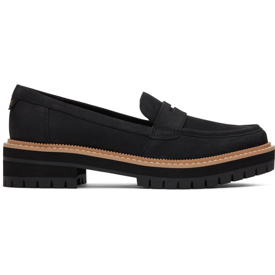 TOMS Cara Leather Women's Black Loafers - Image 4